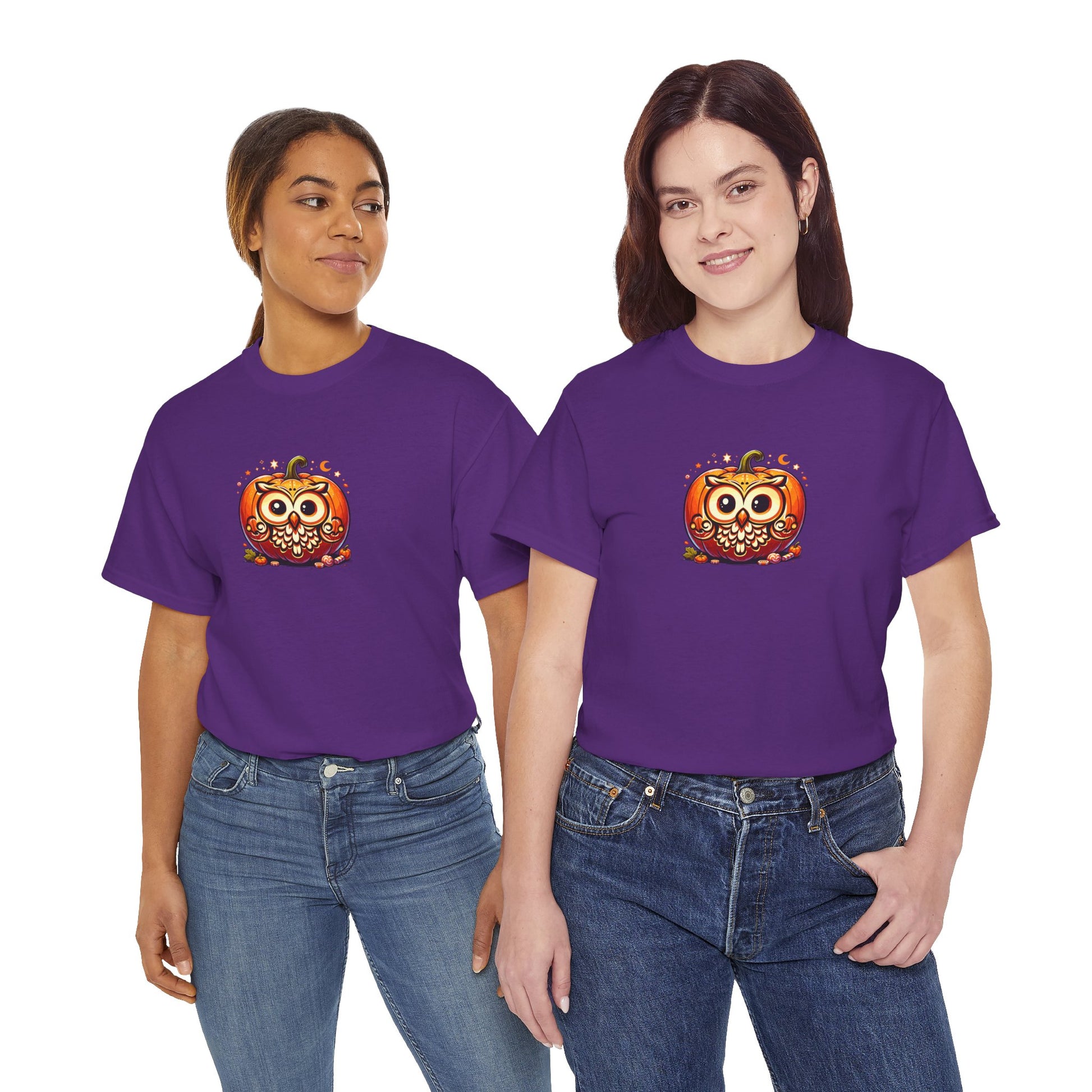 Owl Pumpkin Tee - Adorable Halloween Shirt