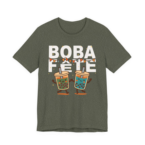 Boba Fete T-Shirt, Fun Drink Lovers Tee, Bubble Tea Party Shirt, May the Fourth Be With You, Gift for Boba Enthusiasts