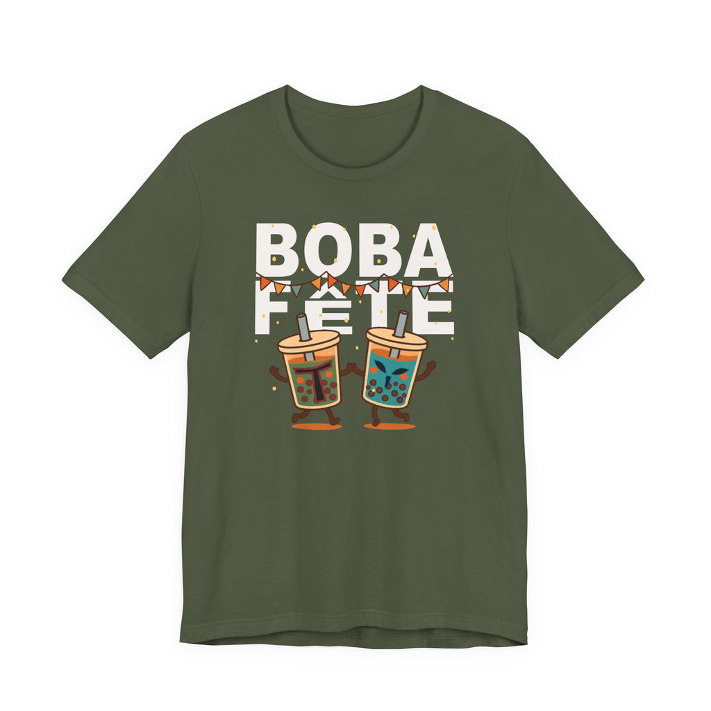 Boba Fete T-Shirt, Fun Drink Lovers Tee, Bubble Tea Party Shirt, May the Fourth Be With You, Gift for Boba Enthusiasts