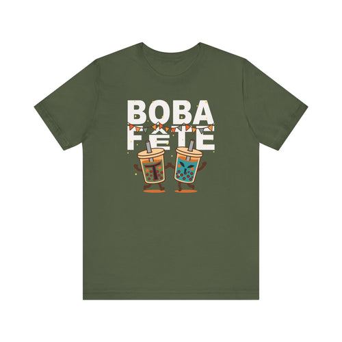 Boba Fete T-Shirt, Fun Drink Lovers Tee, Bubble Tea Party Shirt, May the Fourth Be With You, Gift for Boba Enthusiasts